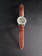 Breitling Navitimer heren horloge met leren band., Leer, Staal, Breitling, Polshorloge