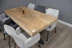 Suar boomstamtafel 200 cm – BT976 – 2 meter boomstamtafel, Vijf personen of meer, Metaal, Rechthoekig, Nieuw