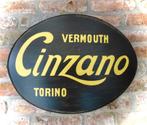 Handgeschilderd Italiaans houten bord / Cinzano Vermouth, Ophalen of Verzenden, Zo goed als nieuw, Reclamebord