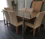 Richmond eettafel Maddox met glasplat dining table glass, 200 cm of meer, Gebruikt, Rechthoekig, Ophalen