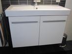 Badkamer meubel en spiegel en 2 kasten., Zo goed als nieuw, Minder dan 100 cm, Wasbak of Wastafel, 25 tot 50 cm