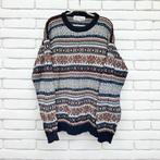 Vintage Trui Maat M Blauw Rood Wit Gebreid Noors, Kleding | Heren, Truien en Vesten, Vintage, Zo goed als nieuw, V, V