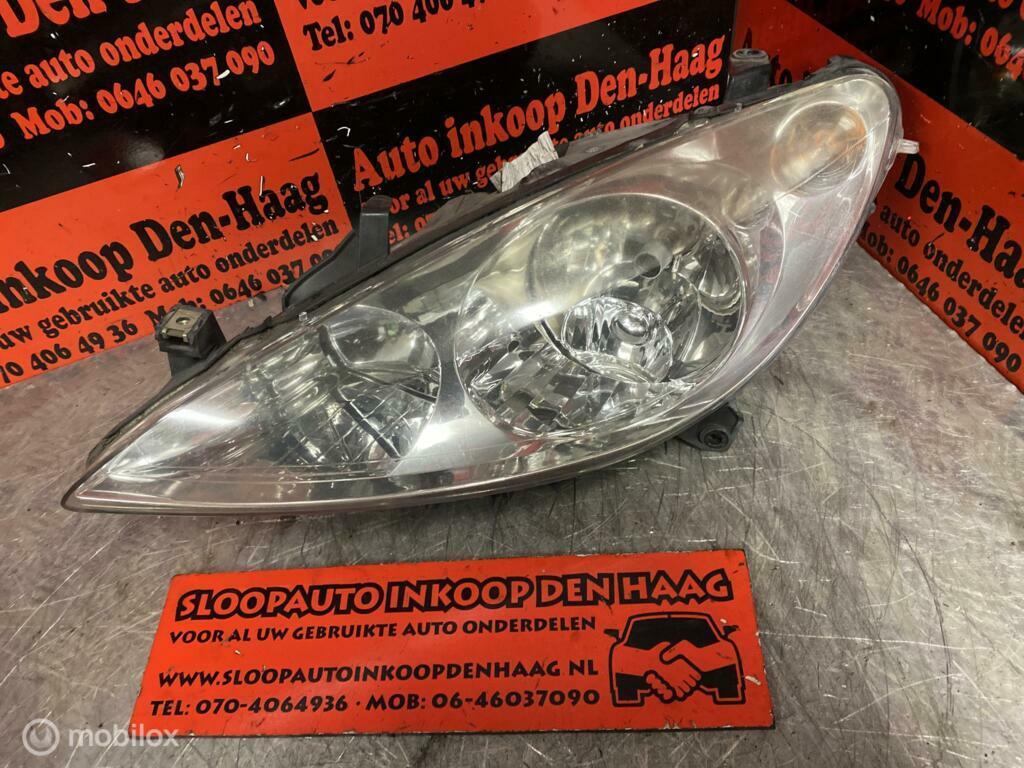 Peugeot 307 ('01-'05) Koplamp Links - 9634369180, Ophalen of Verzenden, Gebruikt, Peugeot