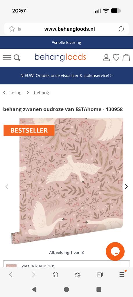 GEZOCHT behang esta home, Ophalen of Verzenden, Minder dan 10 m²