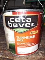 Cetabever tuinmeubel beits (white wash) 2,5 ltr, Ophalen of Verzenden, Nieuw, Wit, Beits
