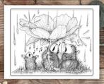 House mouse.   Clear Stamp - Zingende Muizen, Hobby en Vrije tijd, Stempelen, Ophalen of Verzenden, Nieuw, Clearstamp