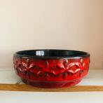 Vintage 70s Jasba schaal fatlava rood, Antiek en Kunst, Antiek | Keramiek en Aardewerk, Verzenden