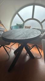 Mangohout tafel + beige draaistoelen, Huis en Inrichting, Tafels | Eettafels, Ophalen, Nieuw, 50 tot 100 cm, 150 tot 200 cm