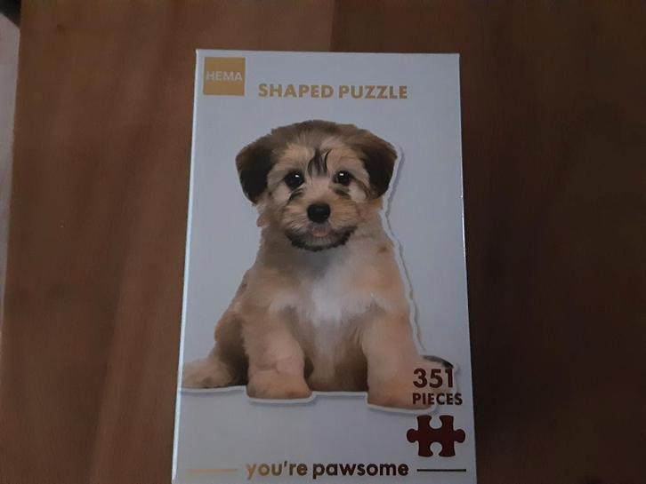 Nieuw!! Hema Legpuzzel in de vorm van een hondje 351 stukjes, Hobby en Vrije tijd, Denksport en Puzzels, Nieuw, Minder dan 500 stukjes