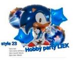 SONIC  9 delige set ballonnen nr S106, Ophalen of Verzenden, Nieuw, Versiering, Verjaardag