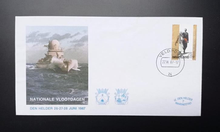 envelop Nationale Vlootdagen, Den Helder, 26-27-28 juni 1987, Postzegels en Munten, Brieven en Enveloppen | Nederland, Envelop