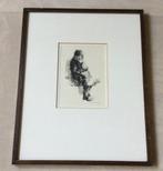 Tekening kind van Aimé Van Avermaet gesigneerd/gedateerd, Verzenden