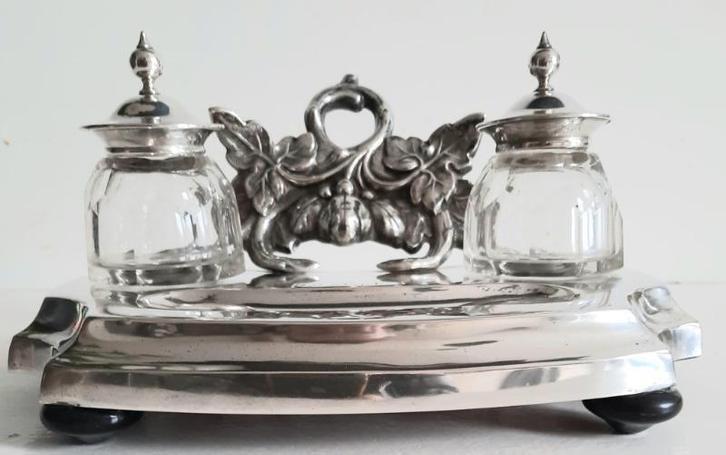Antiek hollands zilveren inktstel, Antiek en Kunst, Antiek | Goud en Zilver, Zilver, Ophalen of Verzenden