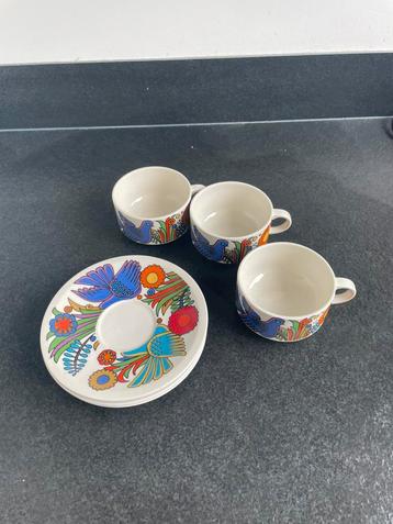 Villeroy & Boch Acapulco - 3 kopjes & schotels beschikbaar voor biedingen