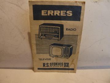 ERRES : RADIO & TELEVISIE   ( Fa. R.S. Stokvis & zonen b.v.) beschikbaar voor biedingen