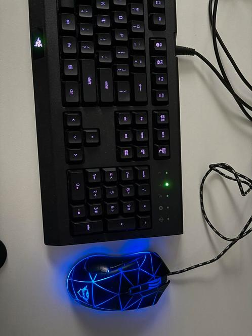 For Sale – Gaming Keyboard + Mouse Set (Razer + Trust), Computers en Software, Toetsenborden, Zo goed als nieuw, Gaming toetsenbord