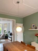 Moderne kunststof hanglamp, dubbele bol, Huis en Inrichting, Lampen | Hanglampen, Ophalen, Kunststof, Zo goed als nieuw, Modern