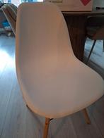 Witte Stoel met Houten Poten, Gebruikt, Wit, Ophalen, Hout