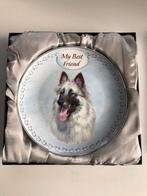 Bord My best friend ruwharige herdershond, Ophalen of Verzenden, Zo goed als nieuw, Hond of Kat, Beeldje of Figuurtje