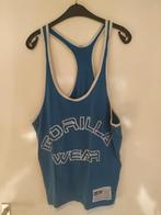 tanktop heren XXL blauw van gorilla wear, Blauw, Overige maten, Ophalen of Verzenden, Zo goed als nieuw