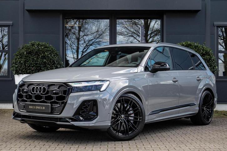 Audi SQ7 4.0 TFSI 507pk 7p Nardo Grey ABT, Keramisch, B&O Ad, Auto's, Audi, Te koop, SQ7, 360° camera, 4x4, ABS, Achteruitrijcamera