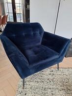 Dutchbone fauteuil Kate donkerblauw, Ophalen, Zo goed als nieuw, Eenpersoons, Minder dan 150 cm