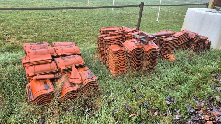 Russel Tiglia dakpannen ca 400 st ovh vh en 9 nokvorsten, Doe-het-zelf en Verbouw, Dakpannen en Dakbedekking, Gebruikt, Dakpannen