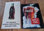 2 Coca Cola reclameborden met Reliëf., Verzamelen, Merken en Reclamevoorwerpen, Ophalen of Verzenden, Gebruikt, Reclamebord