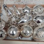 Oude zilveren glazen kerstversiering, Ophalen of Verzenden