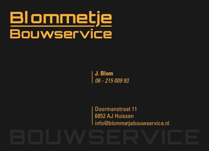 Aannemer/Klusbedrijf Blommetje bouwservice regio Arnhem, Diensten en Vakmensen, Aannemers, Nieuwbouw of Opbouw, Onderhoud of Restauratie