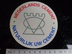 sticker nederlands cement logo natuurlijk uw cement, Verzenden, Zo goed als nieuw, Bedrijf of Vereniging