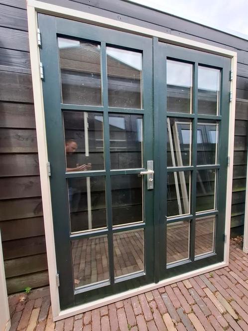 Openslaande tuindeuren dubbel glas deuren terrasdeuren pui, Doe-het-zelf en Verbouw, Deuren en Horren, Zo goed als nieuw, Buitendeur