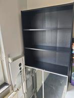 Billy boekenkast zwart met glazen deurtjes, Huis en Inrichting, Kasten | Roldeurkasten en Archiefkasten, Ophalen, Gebruikt, 25 tot 50 cm