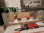 Dieplader met kisten, Hobby en Vrije tijd, Modelauto's | 1:32, Ophalen of Verzenden, Zo goed als nieuw, Tractor of Landbouw