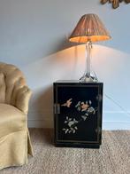 Chinees handbeschilderd kastje nachtkastje vintage, Antiek en Kunst, Ophalen