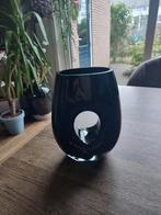Bijzondere glazen design vaas aangeboden, zwart, jaren 50?, Huis en Inrichting, Woonaccessoires | Vazen, Assen, Zwart, Ophalen of Verzenden