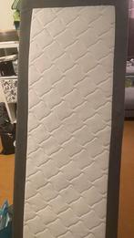 IKEA Boxspring met stevig matras helaas wat vlekken, Grijs, Gebruikt, Ophalen of Verzenden, 140 cm