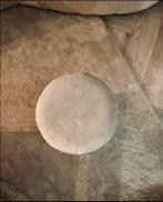 Velvet Poef. Grijs. Zgan., Ophalen of Verzenden, Zo goed als nieuw, Rond, Minder dan 50 cm