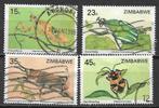 Zimbabwe 1988 Insect bidsprinkhaan scarabee kever, Verzenden, Zimbabwe, Gestempeld