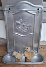 Frans brocante aluminium lepelrek met eendjes reliëf, Ophalen of Verzenden