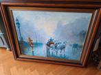 Paardenkoets schilderij, Antiek en Kunst, Kunst | Schilderijen | Klassiek, Ophalen of Verzenden
