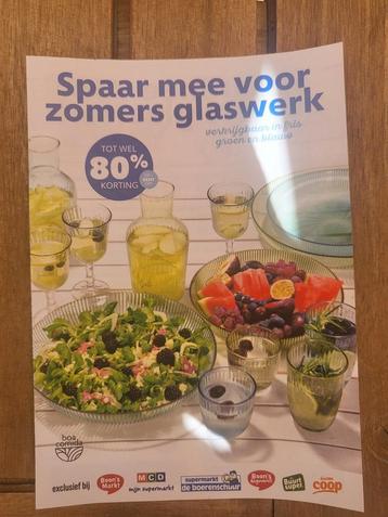 Zegelkaart zomers glaswerk 6 x beschikbaar voor biedingen