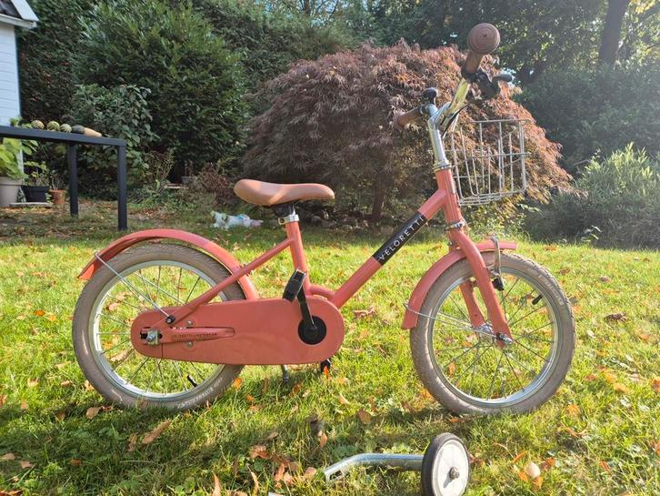 Veloretti maxi blazing salmon incl zijwieltjes, Fietsen en Brommers, Fietsen | Kinderfietsjes, Gebruikt, 16 tot 20 inch, Zijwieltjes