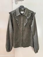 Groene corduroy blouse Cotton Club met ruffles maat S, Ophalen of Verzenden, Zo goed als nieuw, Maat 36 (S), Cotton Club
