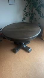 Massief eiken ronde tafel, Ophalen, Gebruikt, Rond, 100 tot 150 cm