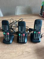 Set van 3 vaste telefoons met alle kabels, Ophalen, Zo goed als nieuw, 3 handsets