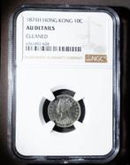 Hongkong 1874 10 cent munt NGC AU details, Postzegels en Munten, Munten | Azië, Ophalen of Verzenden