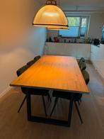 Eikenhouten eethoek 100x200, Ophalen, Zo goed als nieuw, Rechthoekig, 50 tot 100 cm