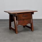 Antique Wooden Side Table with Drawer, 18th Century, Ophalen