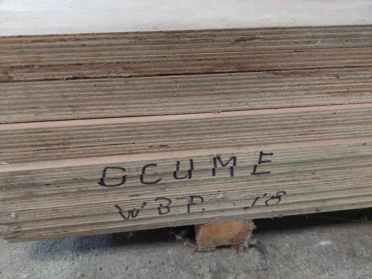 Multiplex Okoume WBP 18 mm .12 stuks. A kwaliteit, Tuin en Terras, Palen, Balken en Planken, Nieuw, Overige typen, 250 cm of meer